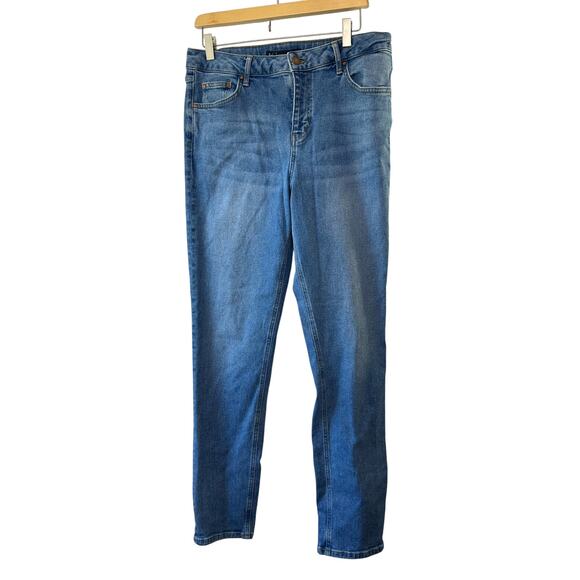 Boden Denim GIRLFRIEND Medium Rinse High Waist Jeans Women's 10L 10 Long - Picture 1 of 4